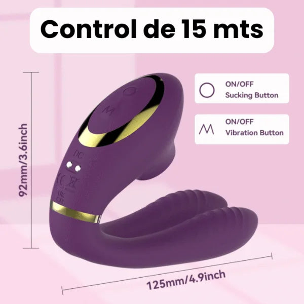 BOMBAY – Succionador Clitorial + Vibrador Multizona de 180°