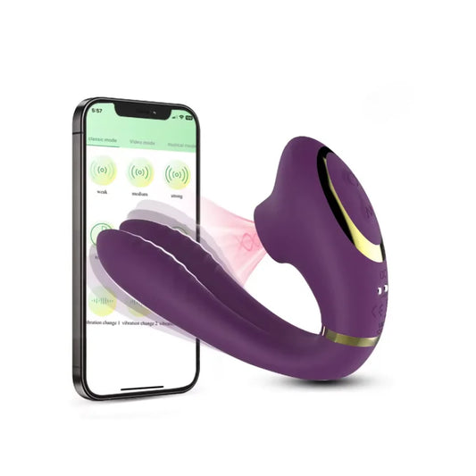 BOMBAY – Succionador Clitorial + Vibrador Multizona de 180°