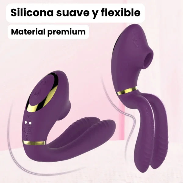 BOMBAY – Succionador Clitorial + Vibrador Multizona de 180°