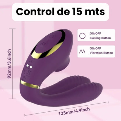 BOMBAY – Succionador Clitorial + Vibrador Multizona de 180°