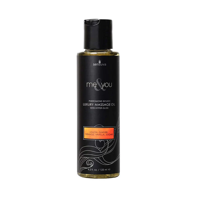 Aceite de Masaje Me & You Con Feromonas Limón, Jengibre, Naranja, Vainilla y Azucar 125ml 