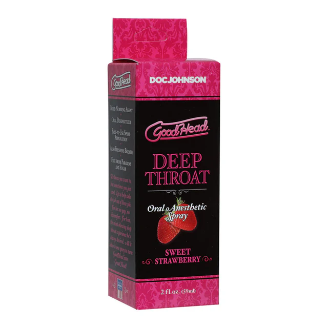 Spray Oral de Garganta Profunda  Fresa Dulce Doc Johnson 59ml 