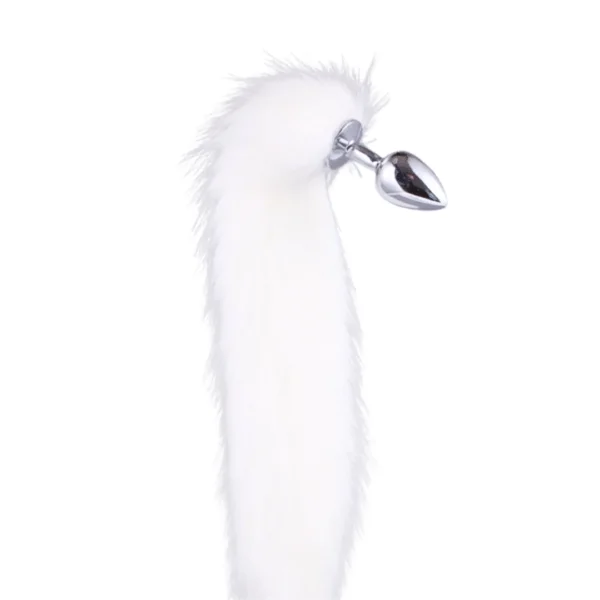 Plug Anal Cola Zorro Talla S (Blanco)