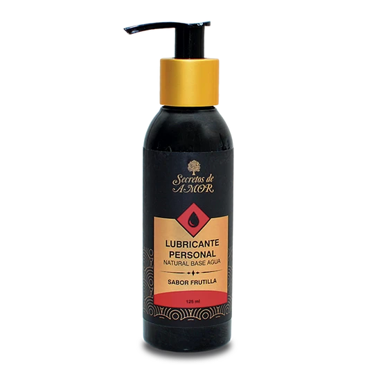 Lubricante Secretos De Amor 125ml Sabor Frutilla Base Agua