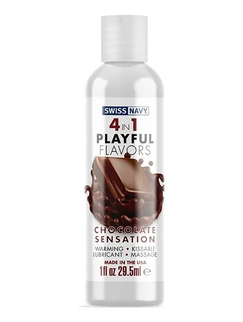Lubricante Intimo Cálido  Sensación de Chocolate  4 En 1 SwissNavy